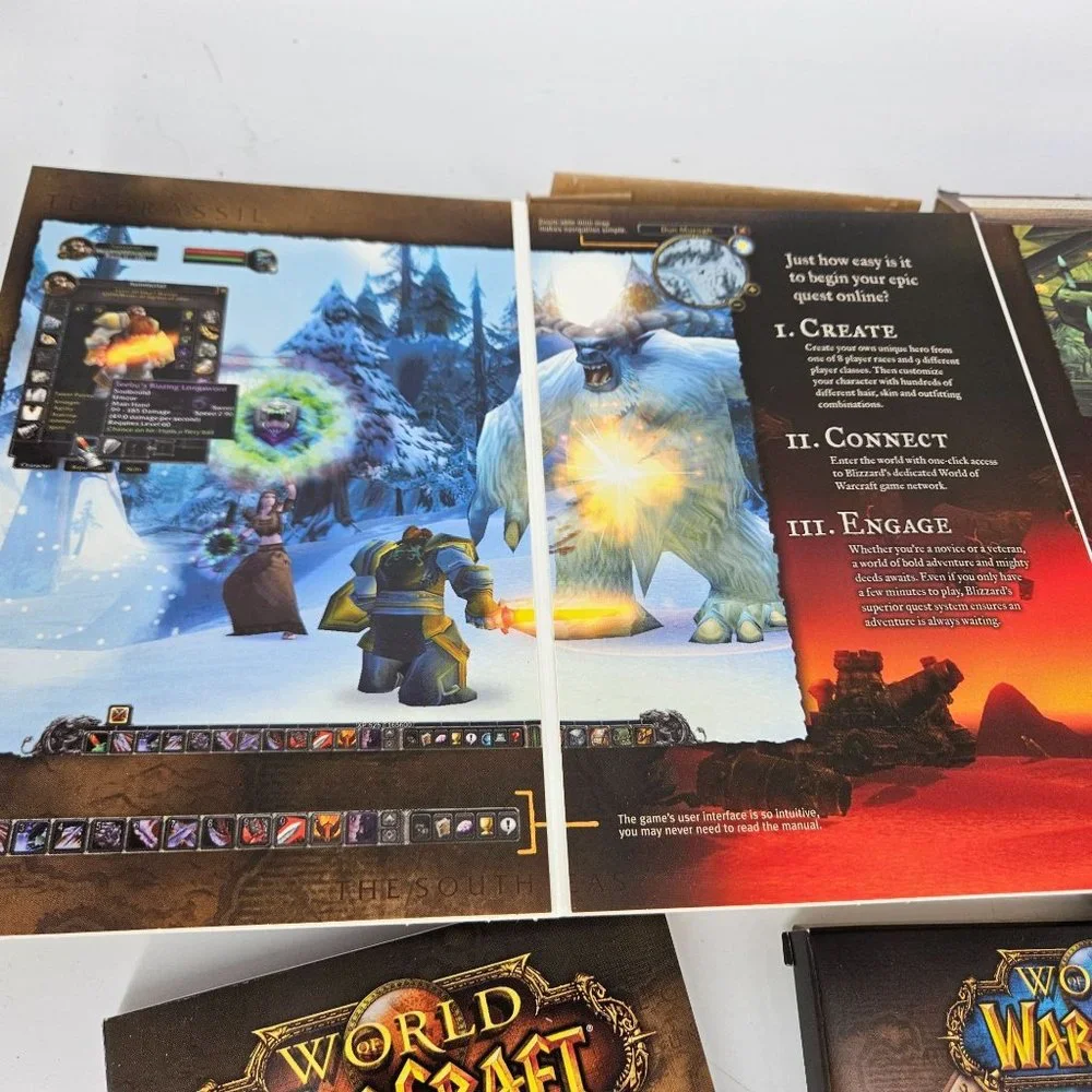 World of WarCraft WOW Video Game Fantasy PC CD Rom Mac Windows 98+ 2004